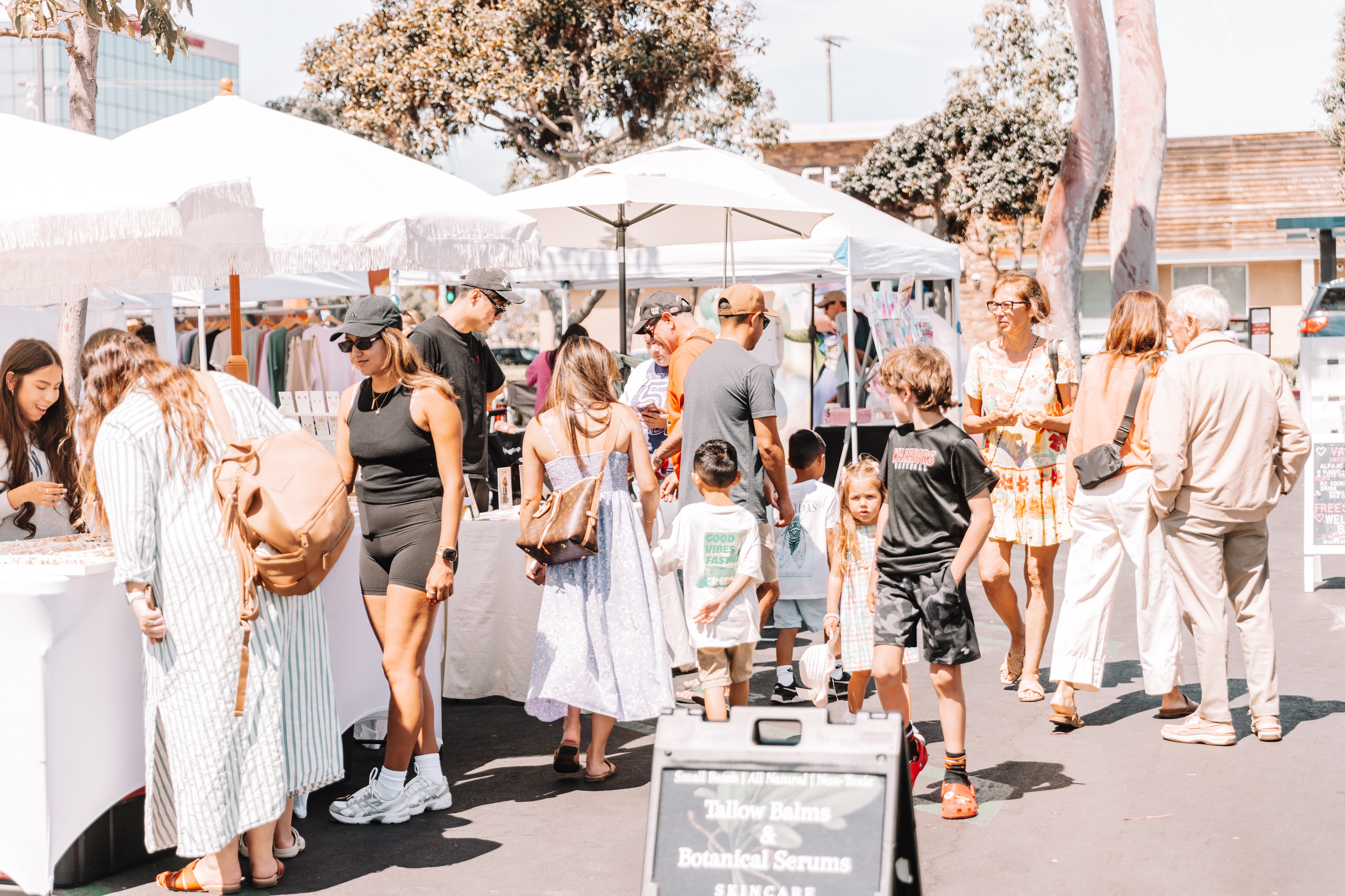 A curated vendor booth at a Dreamers Markets pop-up market