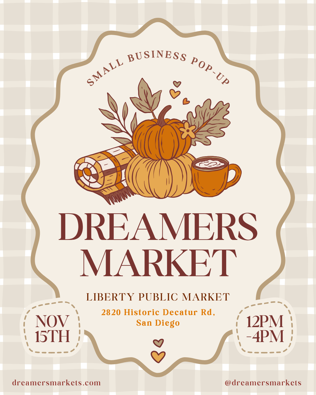 Event flyer for Liberty Public Market - November 15th