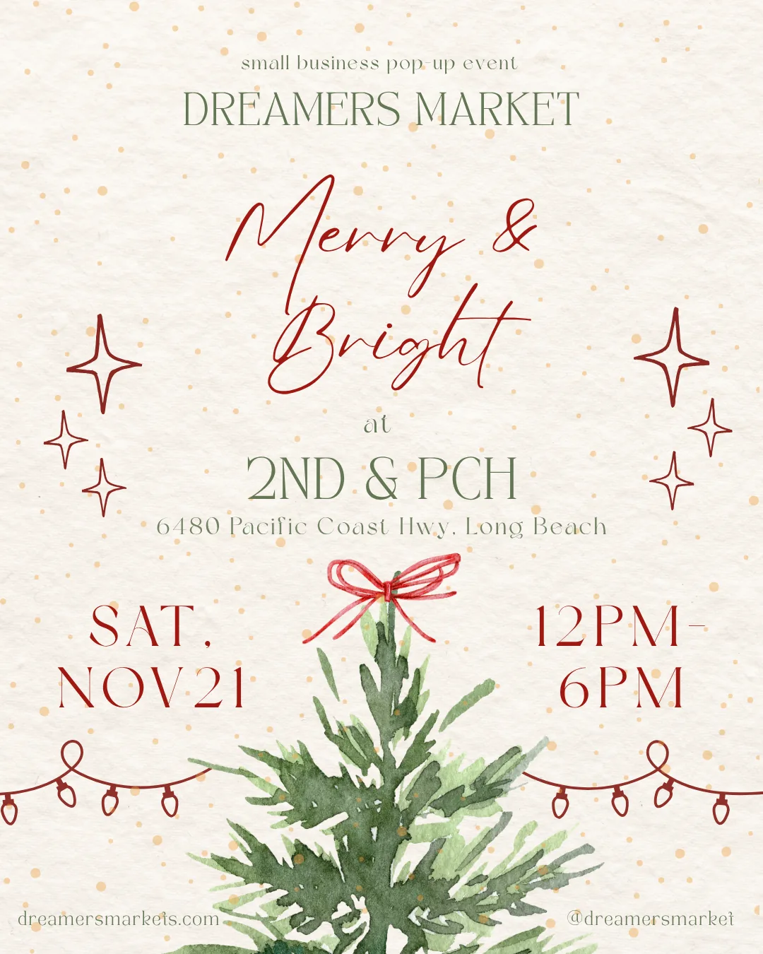 Event flyer for Merry and Bright / November 21st