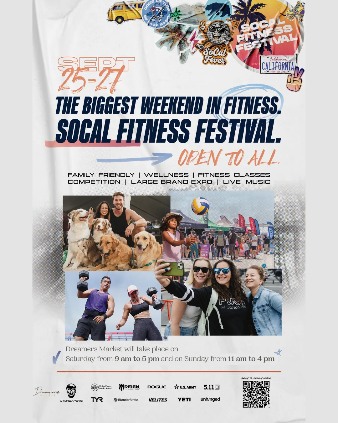 Event flyer for WODAPALOOZA SOCAL FITNESS AND WELLNESS FESTIVAL