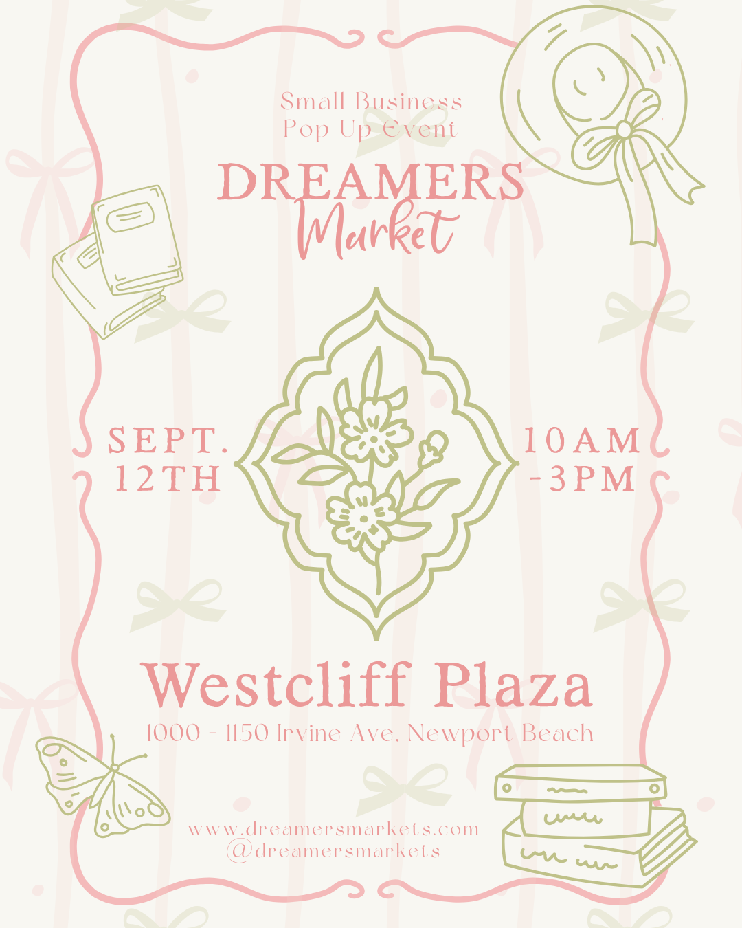 Event flyer for Westcliff Plaza Monthly Market