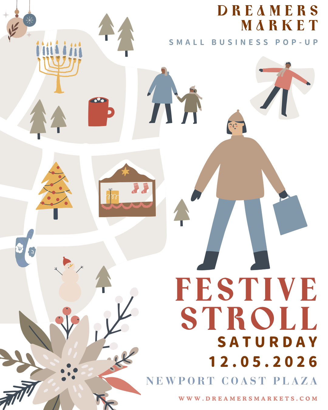 Event flyer for Festive Stroll / December 5th
