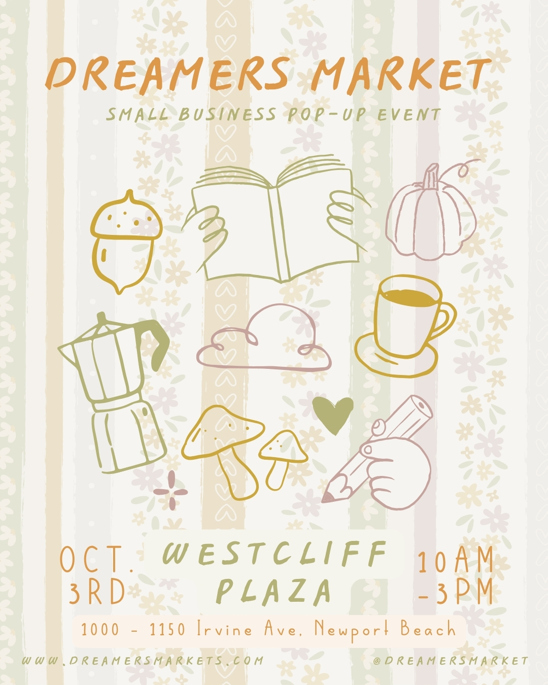 Event flyer for Newport Beach / Westcliff Plaza - October 3rd