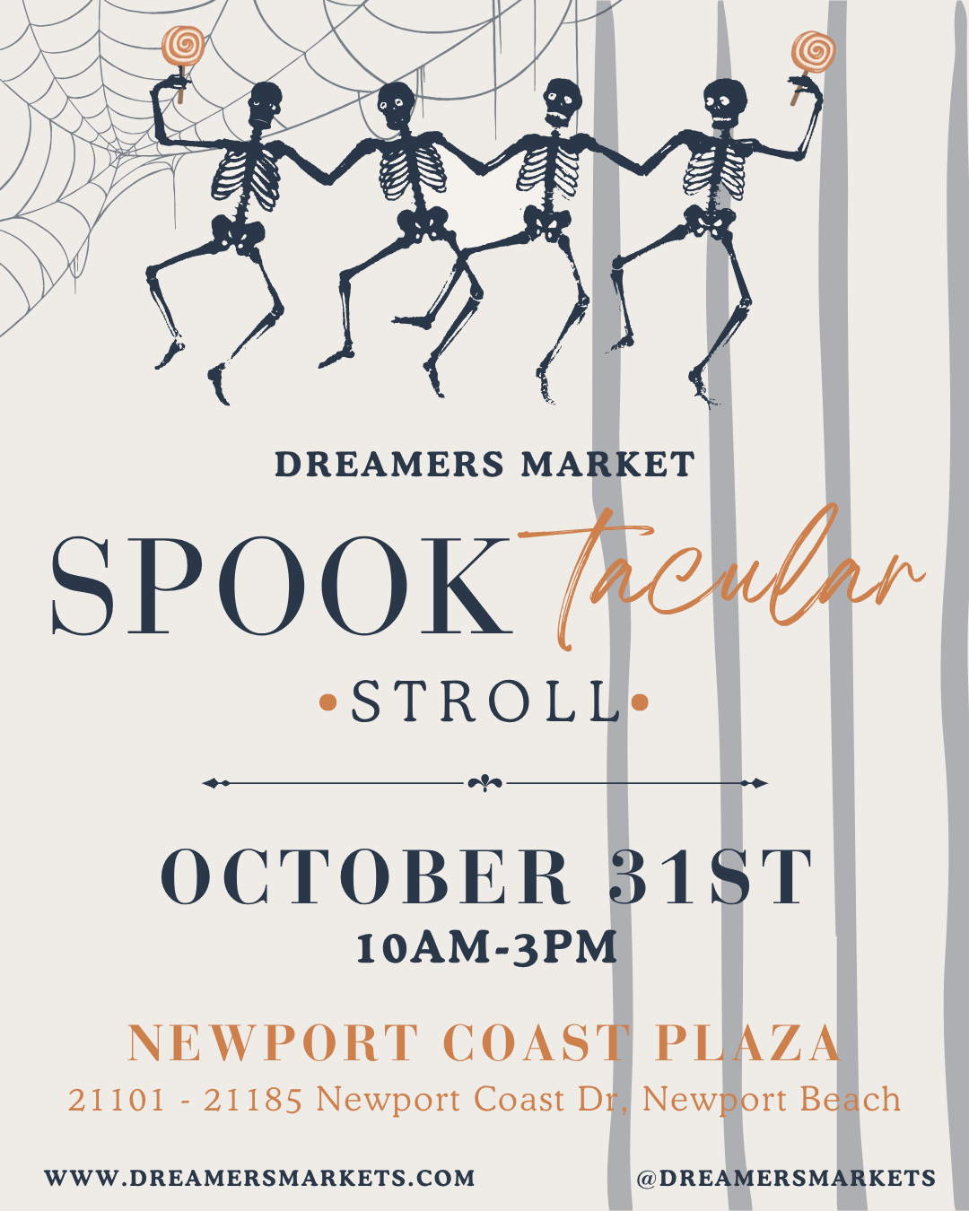 Event flyer for Spooktacular Stroll - October 31st